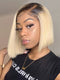 Dorsanee 613 Ombre Blonde Dark Roots Straight Short Bob Wig 13x4 HD Transparent Lace Front Human Hair Wigs For Women Bleached