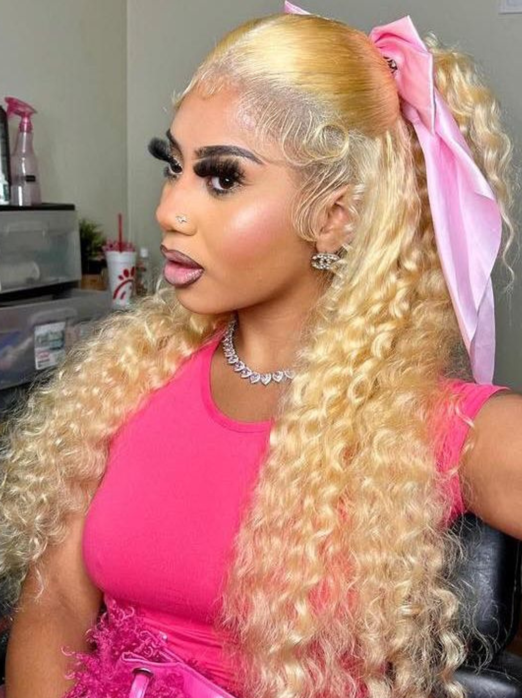 Dorsanee 200 Density 613 Blonde Deep Wave Curly Hair 13x4 HD Lace Frontal Human Hair Wigs
