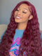 Dorsanee 99J Burgundy 13x4 Lace Front Water Wave Human Hair Wigs 5x5 Lace Closure Wig Colored Wig
