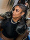 Dorsanee Balayage Black Blonde Streaks 13x4 Lace Front Virgin Human Hair Wigs