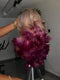 Dorsanee Beige Blonde Berry Purple Ombre Body Wave Human Hair Lace Front Wig