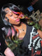 Dorsanee Black With Ombre Pink Ginger Green Streaks 13x4 Lace Front Human Hair Wigs 200 Density