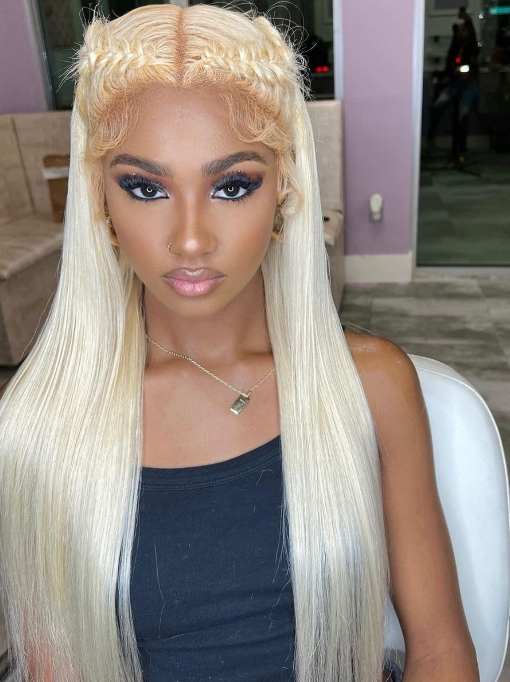 Dorsanee Blonde 613 Straight Wig 13x4 Lace Front Human Hair Wigs