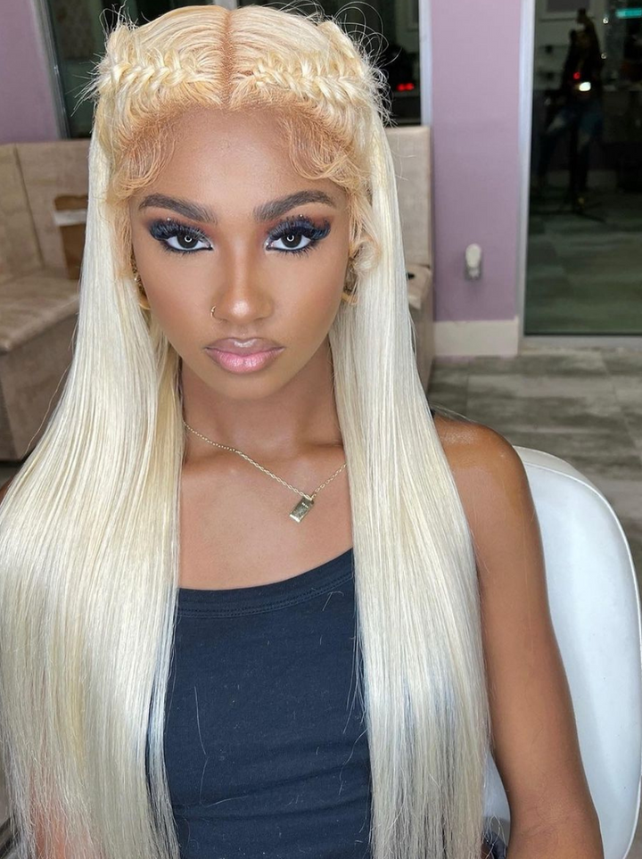 Dorsanee Blonde 613 Straight Wig 13x4 Lace Front Human Hair Wigs