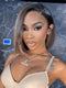 Dorsanee Brown Highlight Pixie Cut Short Bob Bone Straight Virgin Human Hair Wigs