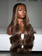 Dorsanee Brown Honey Blonde Highlights Wavy 13x4 Lace Front Virgin Human Hair Wig