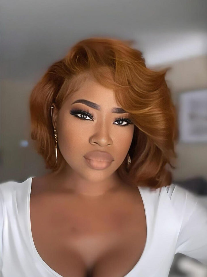 Dorsanee Brown Short Body Wave 4x4 13x4 Lace Front Human Hair Wigs