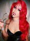 Dorsanee Burgundy Red 13x4 Lace Front Virgin Human Hair Wigs Wth Bangs