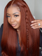 Dorsanee Dark Brown Straight Human Hair 13x4 HD Lace Front Wigs