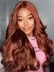 Dorsanee Chocolate Reddish Brown #33 Auburn Color Body Wave 13x4 Lace Front Human Hair Wigs 5x5 Lace Closure Wig Colored Wig For Women