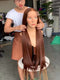 Dorsanee Copper Brown Straight 13x4 Lace Front Human Hair Wig 250 300 Density
