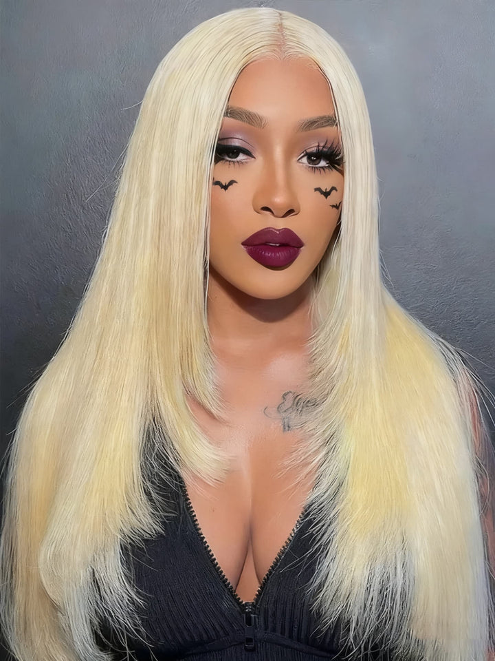 Dorsanee Halloween Cosplay Butterfly Layer Cut 613 Blonde 13x4 Lace Front Straight Human Hair Wigs