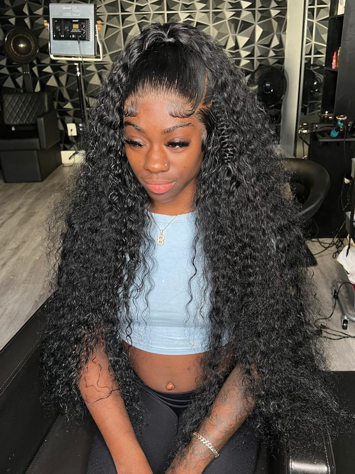 Dorsanee 250 Density Kinky Curly Hair 5x5 Lace Closure Virgin Human Hair Wigs