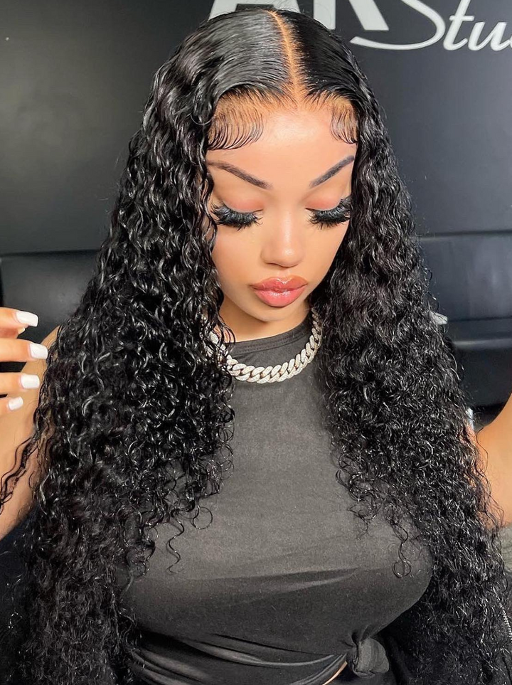 Dorsanee 250 Density Kinky Curly Hair 5x5 Lace Closure Virgin Human Hair Wigs