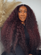 Dorsanee Dark 99J Red 200 250 Density 13x4 Lace Front Human Hair Wigs