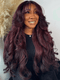 Dorsanee Dark 99J Red 200 250 Density 13x4 Lace Front Human Hair Wigs