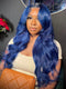 Dorsanee Dark Midnight Blue Colored 13x4 Lace Front Virgin Human Hair Wigs