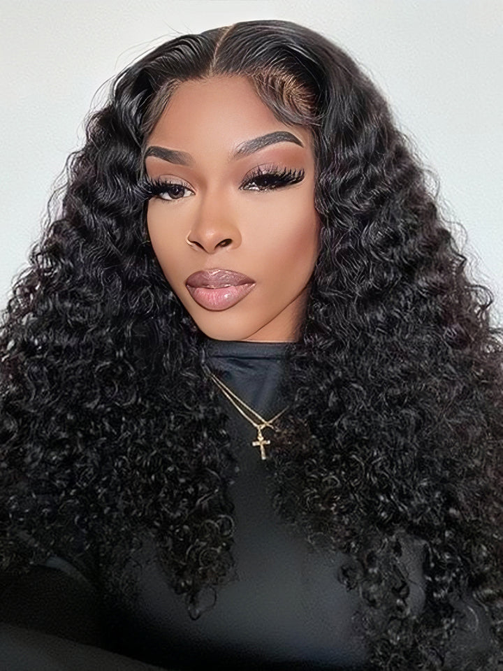 Dorsanee Deep Wave 4x4 Lace Closure Human Hair Wigs 100% Virgin Hair 180% 250% Density For Women