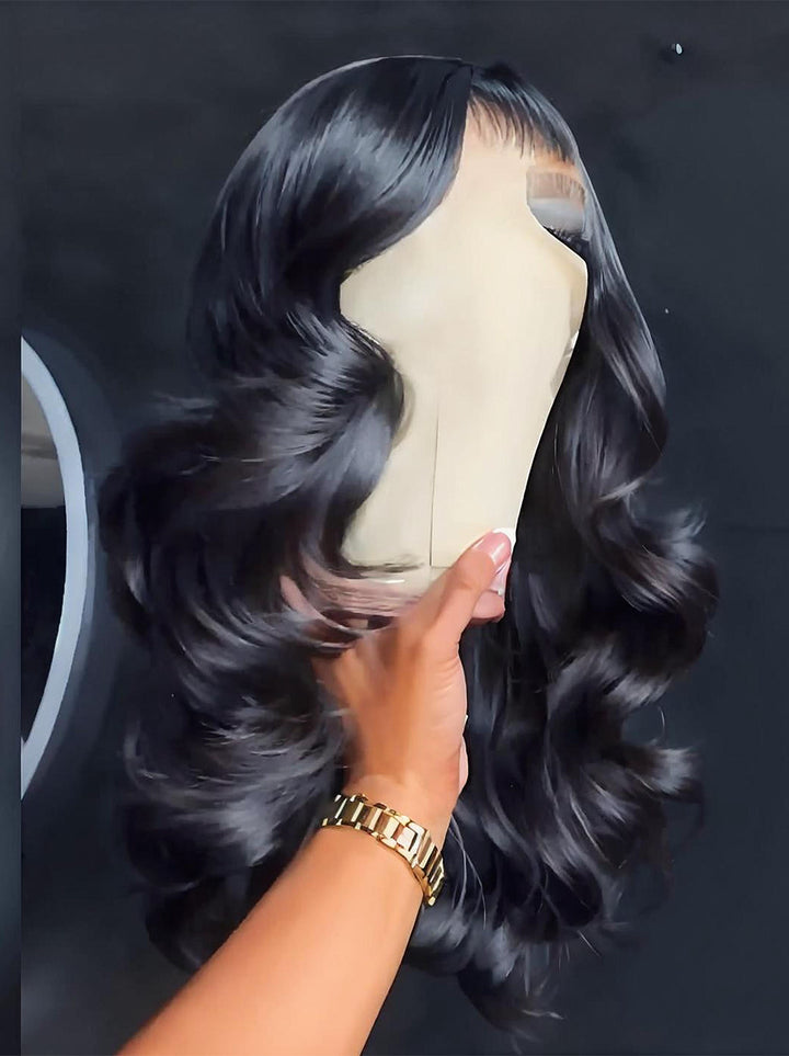 Dorsanee Elegant Natural Bounce Loose Curls 13x4 Lace Front Human Hair Wig 250 300 Density