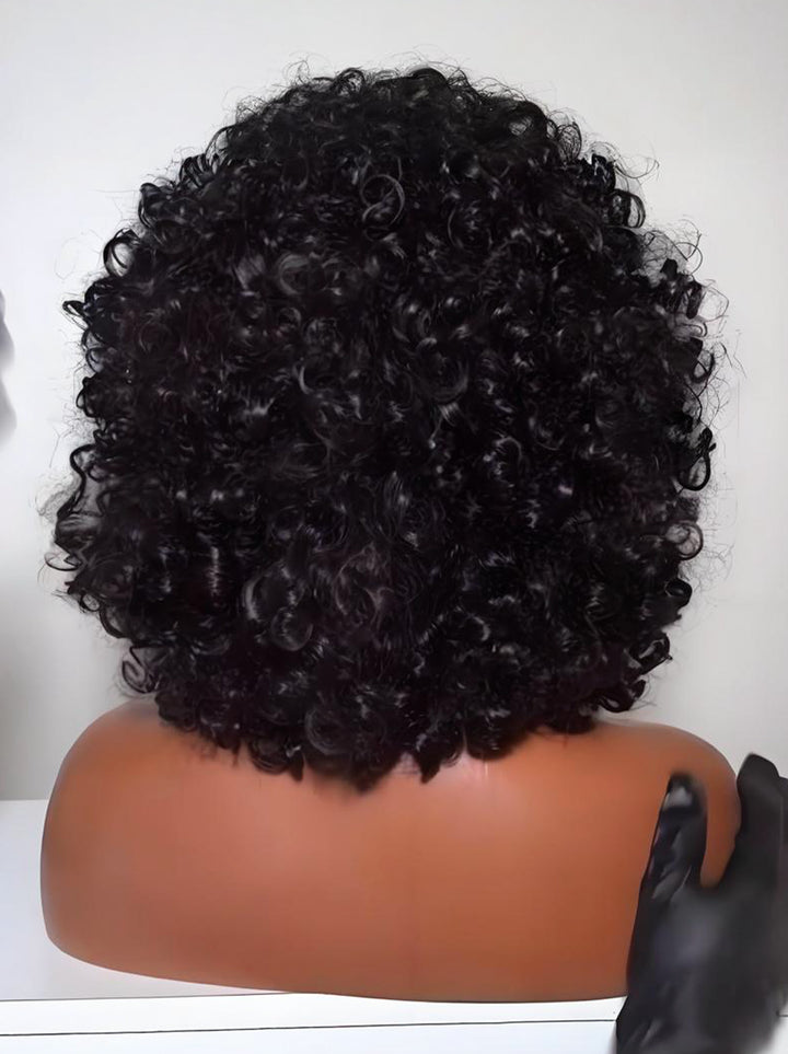 Dorsanee Elegant Short Bob Bouncy Loose Curls 13x4 Lace Front Virgin Human Hair Wigs