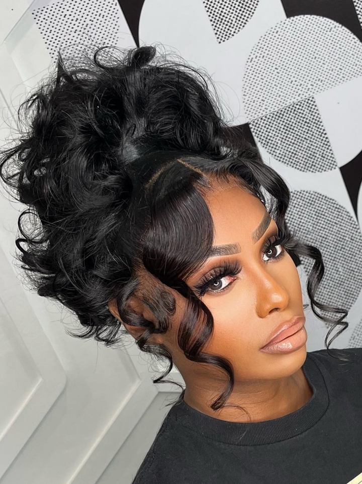 Dorsanee Full Lace Ventilated Part Anywhere Human Hair Wigs Burmese Curly Straight Body Loose Deep Wave Hair Wig