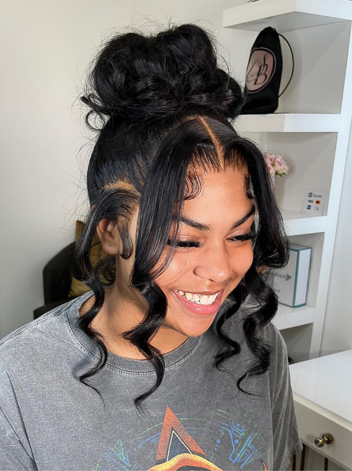Dorsanee Full Lace Frontal Human Hair Wigs Straight Wave Wavy Hair Wig