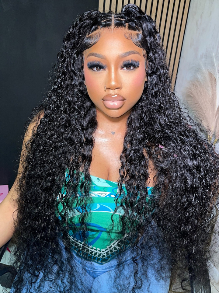 Dorsanee Full Lace Frontal Human Hair Wigs Straight Wave Wavy Hair Wig