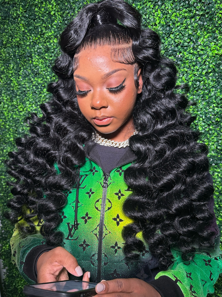 Dorsanee Full Lace Frontal Human Hair Wigs Straight Wave Wavy Hair Wig
