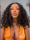 Dorsanee Full Lace Ventilated Part Anywhere Crimped Deep Curly Virgin Human Hair Wigs