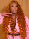 Dorsanee Ginger Reddish Brown Wand Curls 13x4 Lace Front Virgin Human Hair Wig