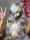 Dorsanee Gray Color Body Wave 13x4 Lace Front Grey Virgin Human Hair Wigs
