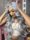 Dorsanee Gray Color Body Wave 13x4 Lace Front Grey Virgin Human Hair Wigs