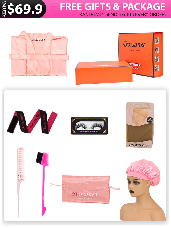 Dorsanee Human hair wigs store Gifts Package