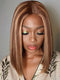 Dorsanee Hair Glueless Highlight Straight Short Bob Human Hair Wigs 6×4 Lace Wig