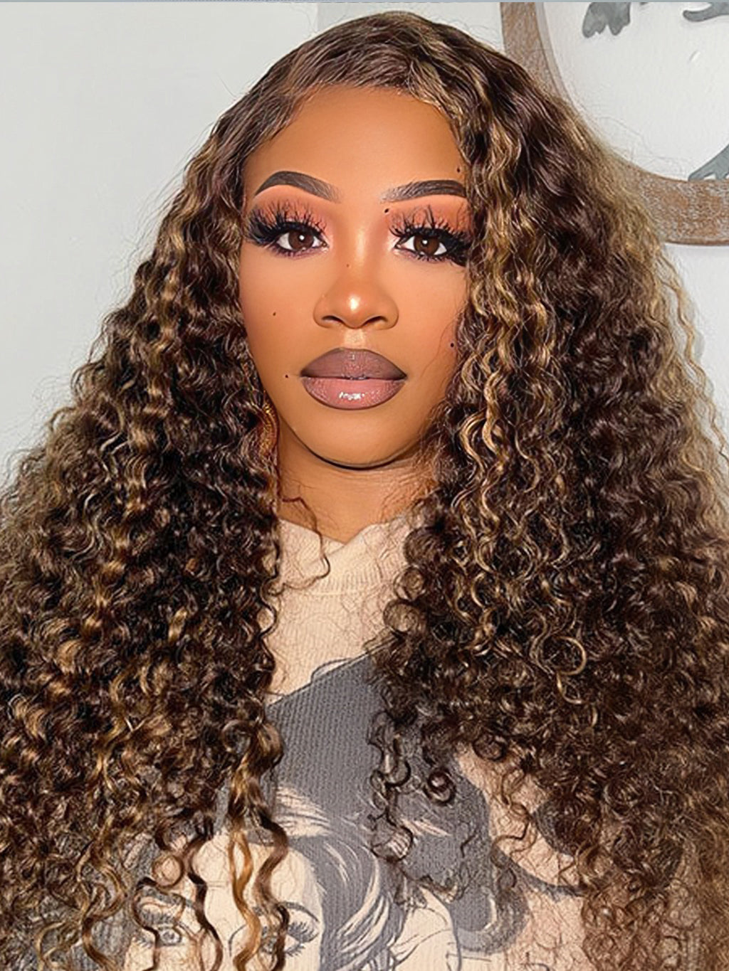 Dorsanee Hair #P4/27 Highlight Water Wave 5x5 13x4 HD Lace Human Hair Wigs