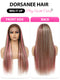 Dorsanee Hair Pink Highlights In Brown Hair Straight Wig With Blonde And Pink Highlights Human Hair Wig