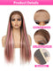 Dorsanee Hair Pink Highlights In Brown Straight 13x4 13x6 Lace Frontal Wigs With Blonde And Pink Highlights Human Hair Wig