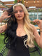 Dorsanee Half Blonde Half Black Skunk Stripe 13x4 Lace Front Human Hair Wig