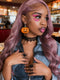 Dorsanee Halloween Cosplay Lavender Purple 200 Density Body Wave 13x4 Lace Front Human Hair Wigs