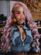 Dorsanee Halloween Cosplay Lavender Purple 200 Density Body Wave 13x4 Lace Front Human Hair Wigs