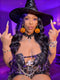 Dorsanee Halloween Cosplay Ombre Split Dye Black Purple Color 13x4 HD Lace Front Human Hair Wigs