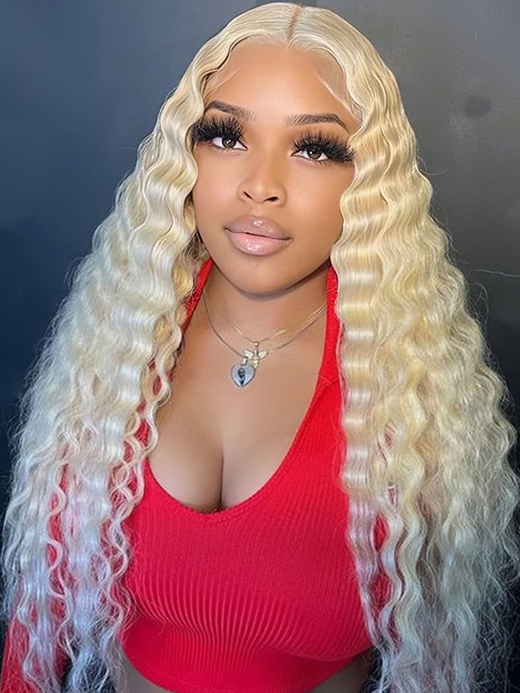 Dorsanee Honey Blonde 613 Deep Wave 13x4 HD Lace Frontal Human Hair Wigs