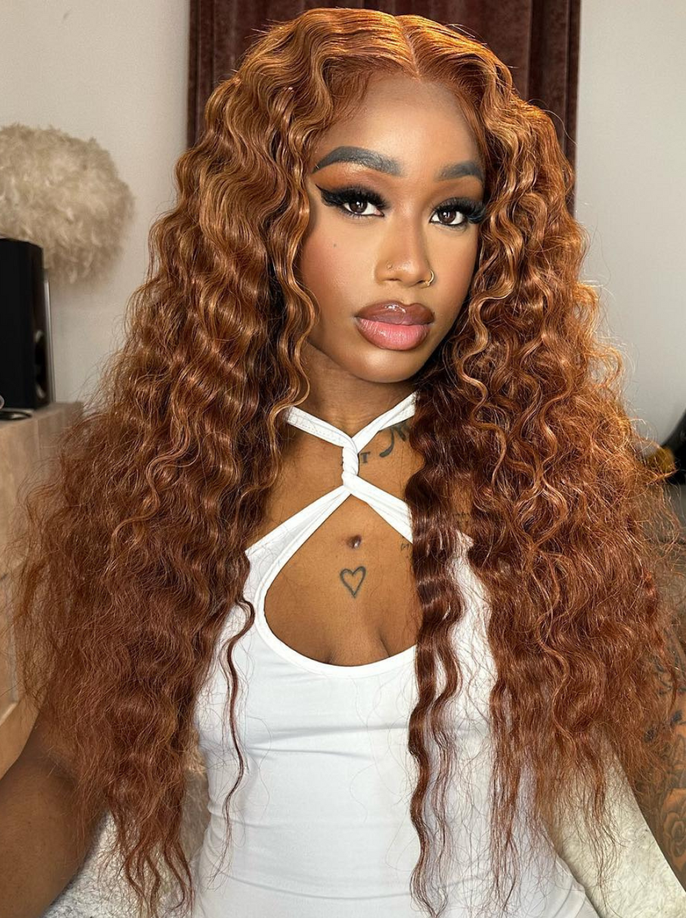 Dorsanee_Honey_Blonde_Brown_Deep_Wave_Colored Human_Hair_Wig 13x4 HD Transparent Lace Frontal Wigs