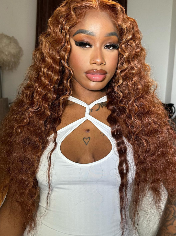 30 Inch Colored Lace Front Wig Human Hair 13x4 Honey Blonde Hd Lace Front Wig Human Hair Deep Wave Wig