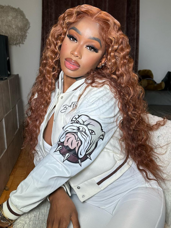 Dorsanee Honey Blonde Loose Curly Wave Wig Glueless 13x4 Frontal Lace Wig 100% Human Hair Colored Wig for Women