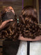 Dorsanee Honey Blonde Brown Highlights Bouncy Body Wave 13x4 Lace Front Human Hair Wig