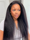 Dorsanee Invisi-Straps 360 Lace Frontal Ventilated Yaki Human Hair Wigs 4c Edge Invisi-Drawstring Snug Fit Wig