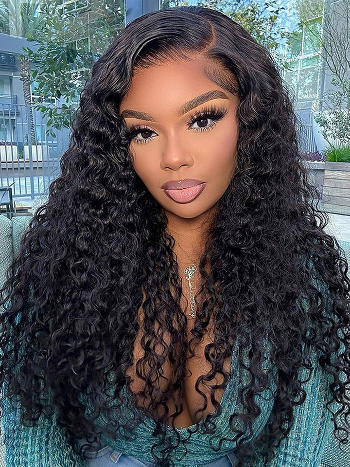 Dorsanee Jerry Curly Human Hair 4x4 Lace Closure Human Hair Wigs 250% Density Full Ends For Women