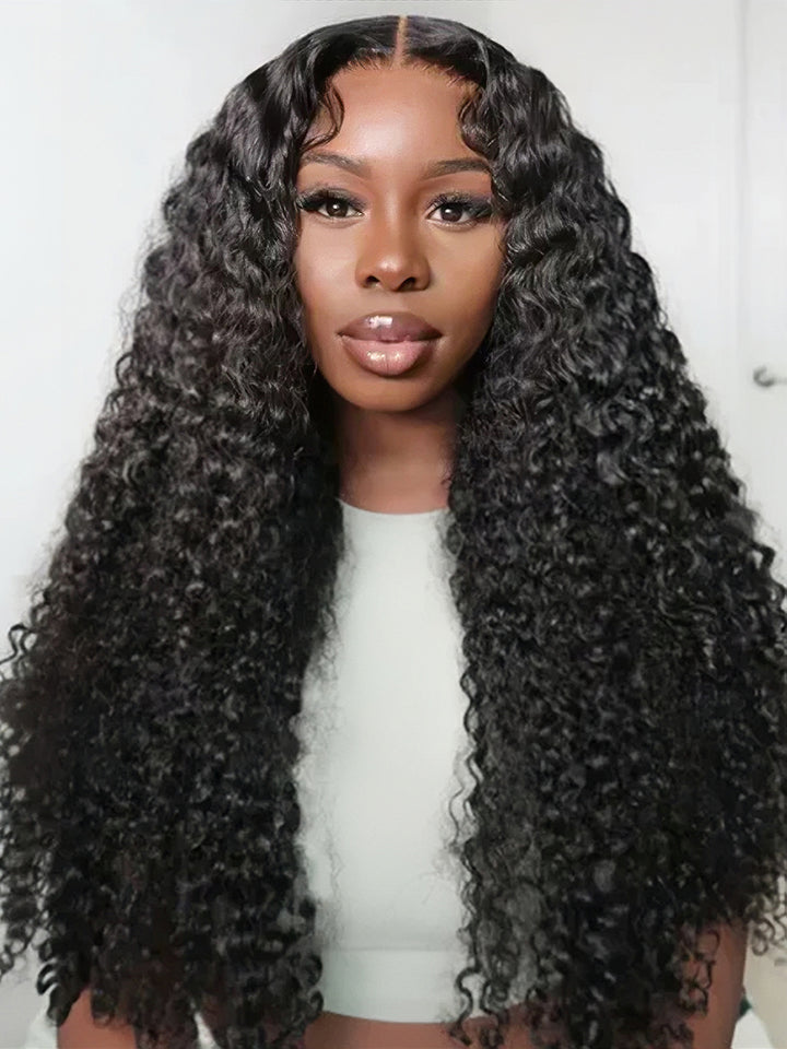 Dorsanee Jerry Curly Wig 4x4 Lace Closure Human Hair Wigs 250% Density