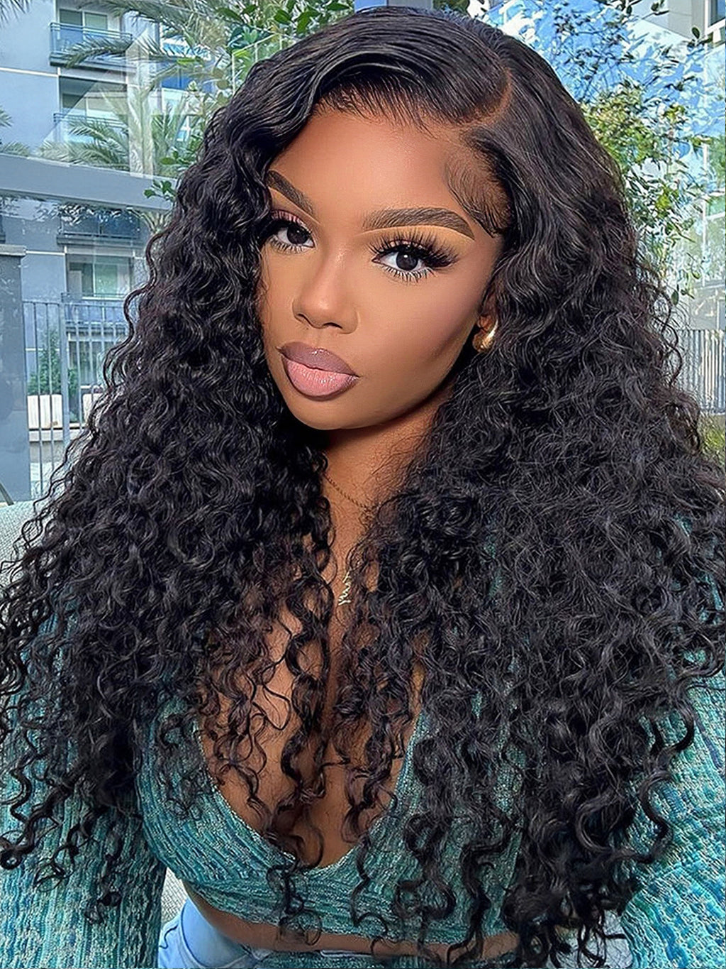 Dorsanee Jerry Curly Wig 4x4 Lace Closure Human Hair Wigs 250% Density Full Ends